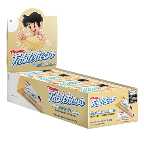TABLETICOS CHOCOLATE BRANCO 20X22G TIQUINHO