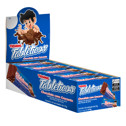 TABLETICOS CHOCOLATE CROCANTE 20X22G TIQUINHO