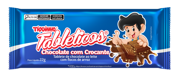 TABLETICOS CHOCOLATE CROCANTE 22G TIQUINHO