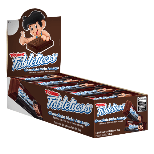TABLETICOS CHOCOLATE MEIO AMARGO 20X22G TIQUINHO