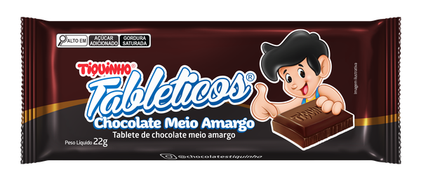 TABLETICOS CHOCOLATE MEIO AMARGO 22G TIQUINHO