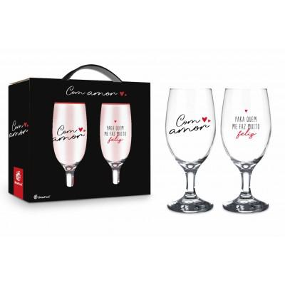 TACA WINDSOR 330ML C/2UN PARA QUEM ME FAZ MUITO FELIZ UN