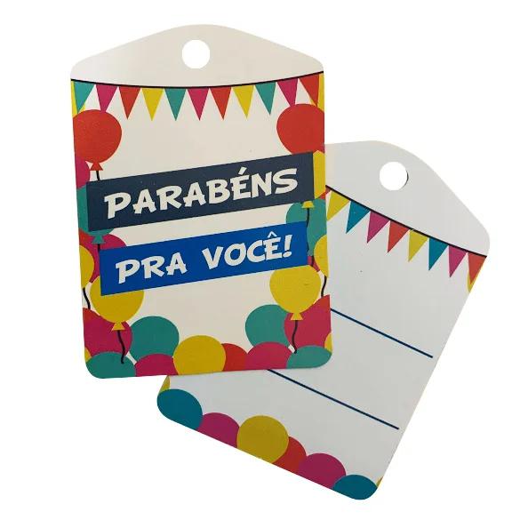 TAG DECORATIVA PARABENS PARA VOCÊ 10UN HIPER