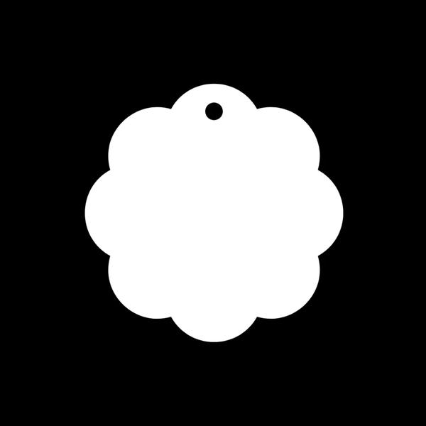 TAG FLOR BRANCA REF.2424 15UN STICKR