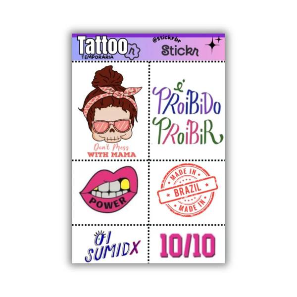 TATOO GIRL POWER 06UN STICKR
