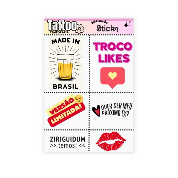 TATOO TROCO LIKES 06UN STICKR