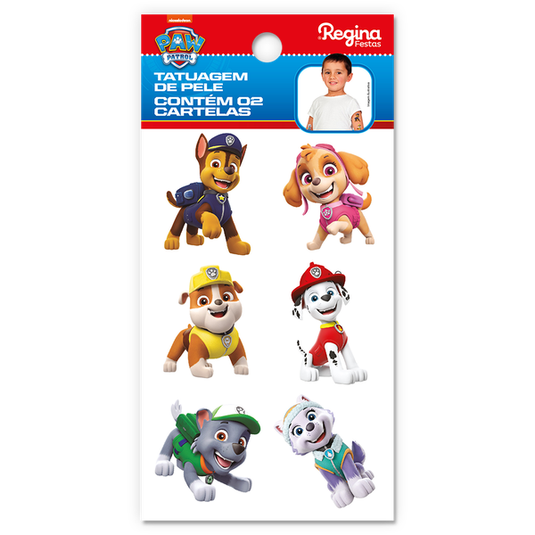 TATUAGEM DE PELE PATRULHA CANINA 12UN REGINA
