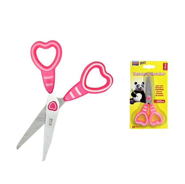 TESOURA ESCOLAR 13CM LOVE UN KAZ