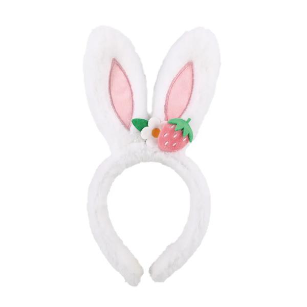TIARA C/ORELHAS COELHO E CENOURA BCO UN CROMUS