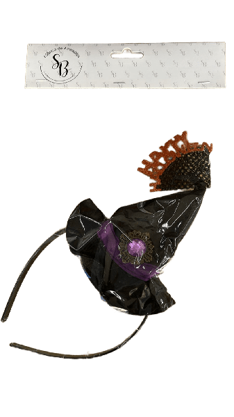 TIARA CHAPEU DE BRUXA ANN FAIXA ROXA UN SB ACESSORIOS