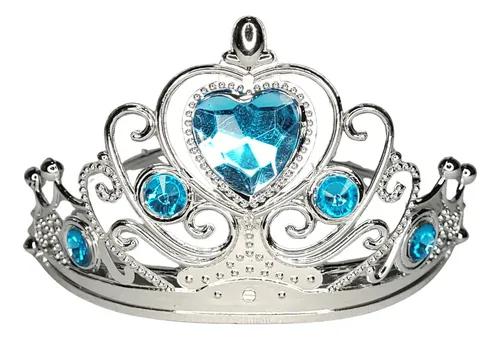 TIARA COROA PRINCESA AZUL UN PONTO DAS FESTAS