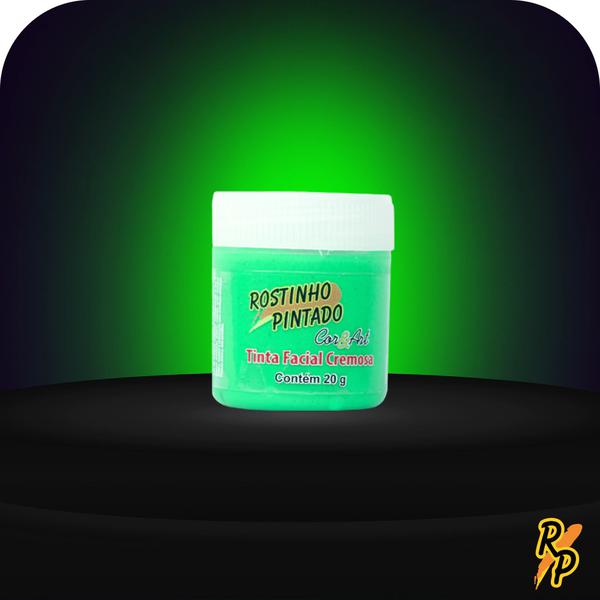 TINTA FACIAL CREMOSA 20G VERDE NEON UN ROSTINHO PINTADO