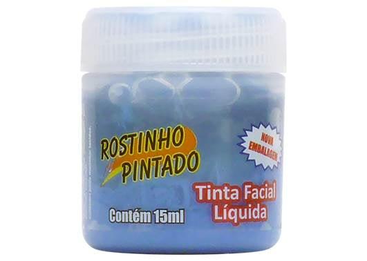 TINTA FACIAL LIQUIDA 15ML AZUL CLARO ROSTINHO PINTADO