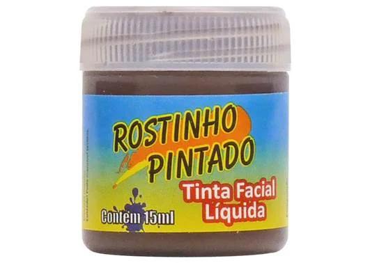 TINTA FACIAL LIQUIDA 15ML MARROM ROSTINHO PINTADO