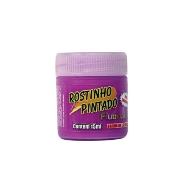 TINTA FACIAL LIQUIDA 15ML ROXA NEON ROSTINHO PINTADO