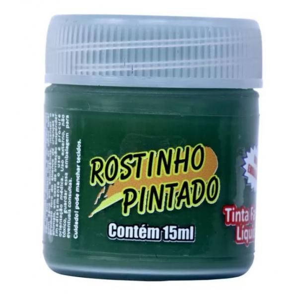 TINTA FACIAL LIQUIDA 15ML VERDE ESCURO ROSTINHO PINTADO