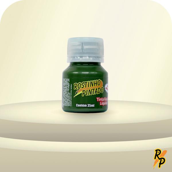 TINTA FACIAL LIQUIDA 35ML VERDE ESCURO ROSTINHO PINTADO