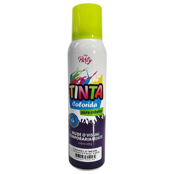 TINTA SPRAY PARA CABELO AMARELO NEON 150ML AEROFLEX