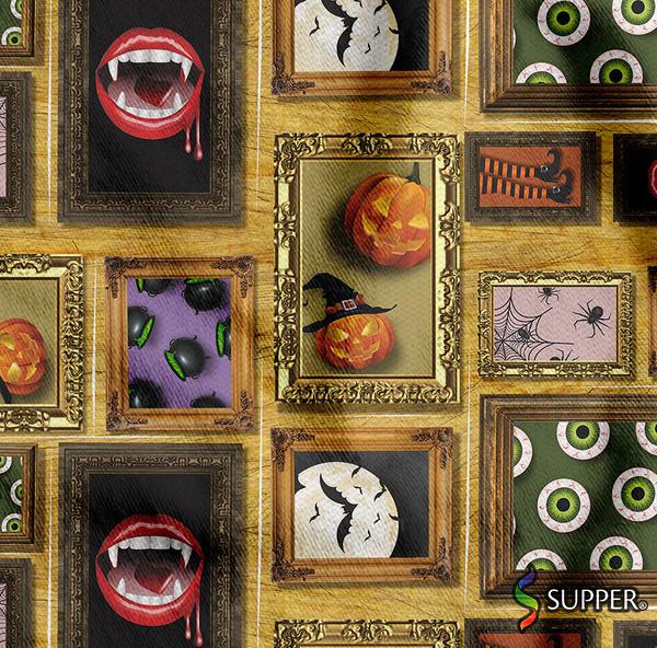 TNT ESTAMPA REF.1215A HALLOWEEN QUADROS ASSOMBRADOS MJ
