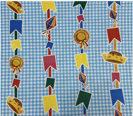TNT ESTAMPA REF.1278A PINGENTES JUNINOS AZUL CLARO METRO SUPPER