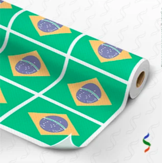 TNT ESTAMPA REF.516B BANDEIRA BRASIL 22,5X33,5CM SUPPER