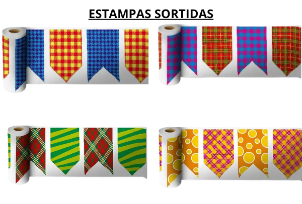 TNT ESTAMPA REF.8000 BARRADO BANDEIRINHAS 33CM