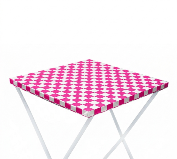 TOALHA PEROLIZADA 78X78 XADREZ PINK 10UN CORES