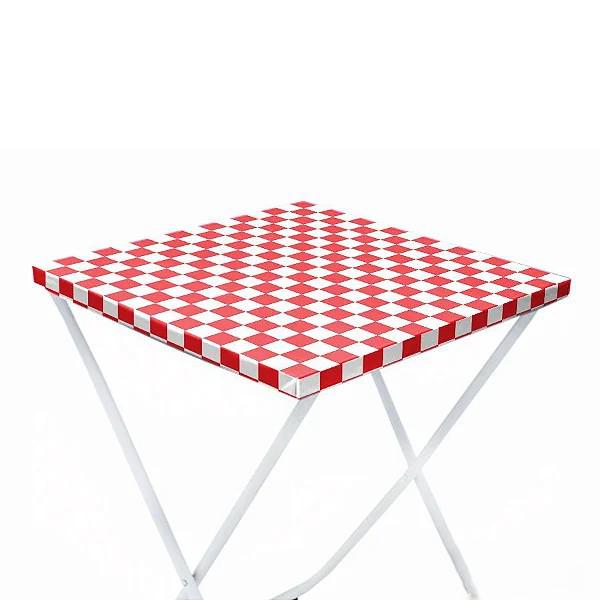 TOALHA PEROLIZADA 78X78 XADREZ VERMELHO 10UN CORES