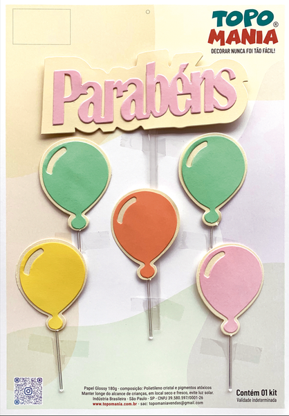 TOPO BALAO CORES E MARFIM UN TOPO MANIA