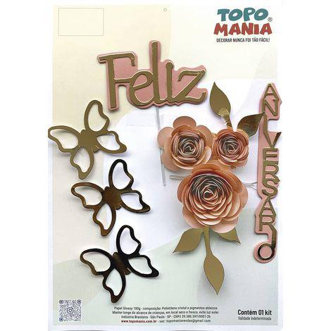 TOPO FELIZ ANIVERSARIO ROSAS ROSE UN TOPO MANIA