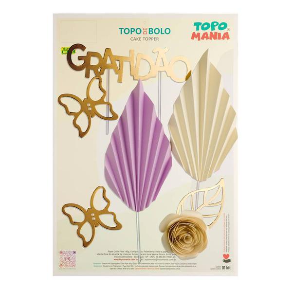 TOPO GRATIDAO LEQUE LILAS E MARFIM UN TOPO MANIA