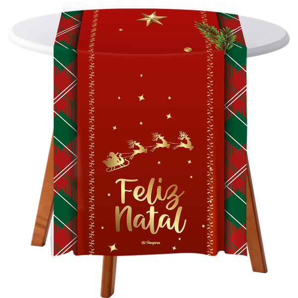 TRILHO DE MESA TECIDO 40X200CM NATAL MAGICO II UN REGINA