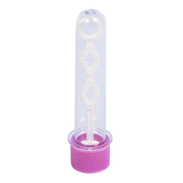 TUBETE PARA BOLHA DE SABAO 13CM ROSA MEDIO 10UN QUALYPLAST