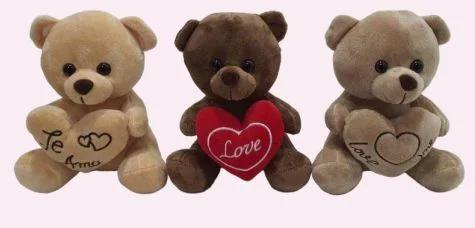 URSO COM CORACAO PELUCIA 22CM REF.CH2356 UN SUNN TOYS