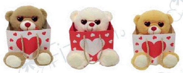 URSO PELUCIA COM SACOLA REF.FG9035 UN PRADO