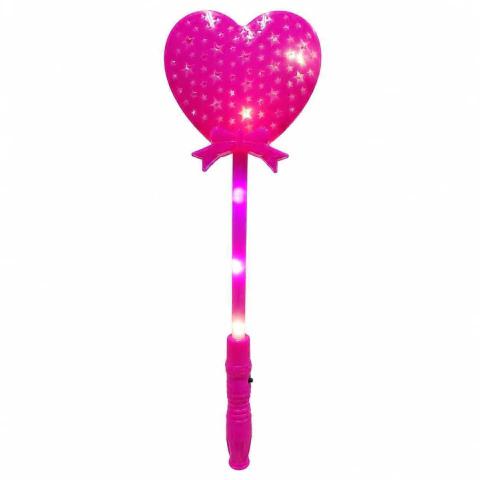 VARINHA LED CORACAO PINK 33CM UN PONTO DAS FESTAS