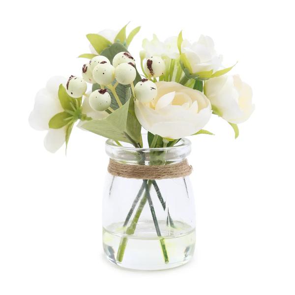 VASO DECORATIVO FLORES P BRANCAS UN CROMUS