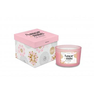 VELA AROMATICA CERA DE SOJA ESSENCIAS MAE MELHOR AMOR DO MUNDO