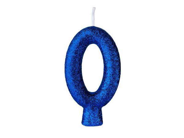 VELA CINTILANTE GLITTER Nº0 AZUL REGINA