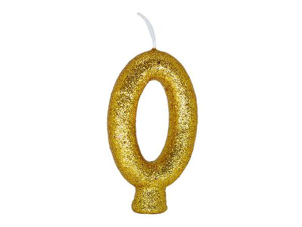 VELA CINTILANTE GLITTER Nº0 DOURADA REGINA