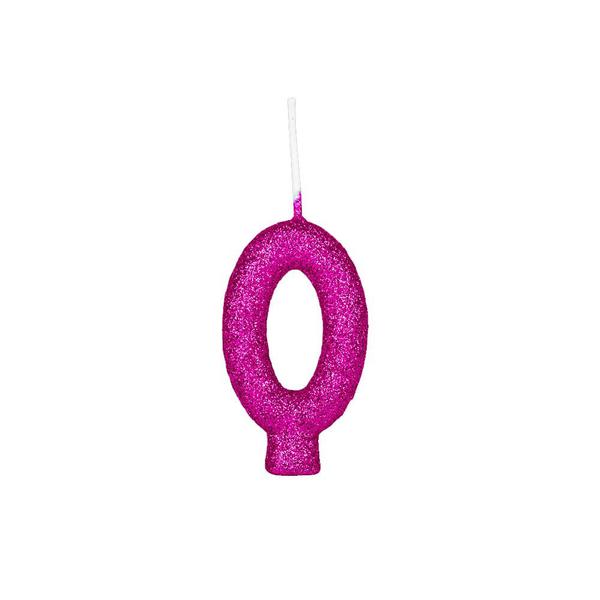 VELA CINTILANTE GLITTER Nº0 PINK REGINA