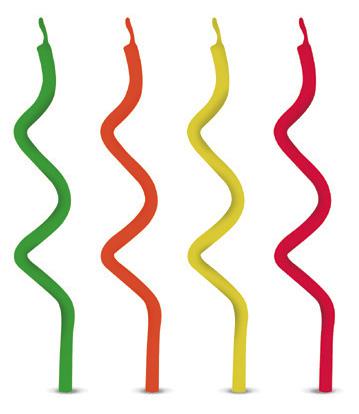 VELA ESPIRAL NEON UN SILVER