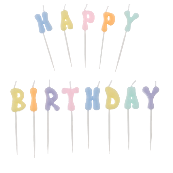 VELA HAPPY BIRTHDAY COLORIDA CANDY COLOR 16UN SILVER