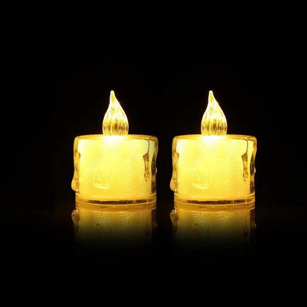 VELA LED DECORACAO BRANCA 5CM UN SILVER