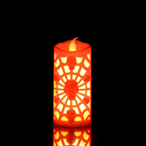 VELA LED TEIA HALLOWEEN SORTIDO MOD.H338 UN SILVER