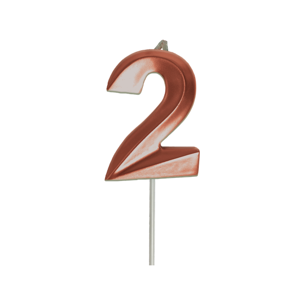 VELA MINI SLIM METALLIC COBRE Nº2 UN FESTCOLOR