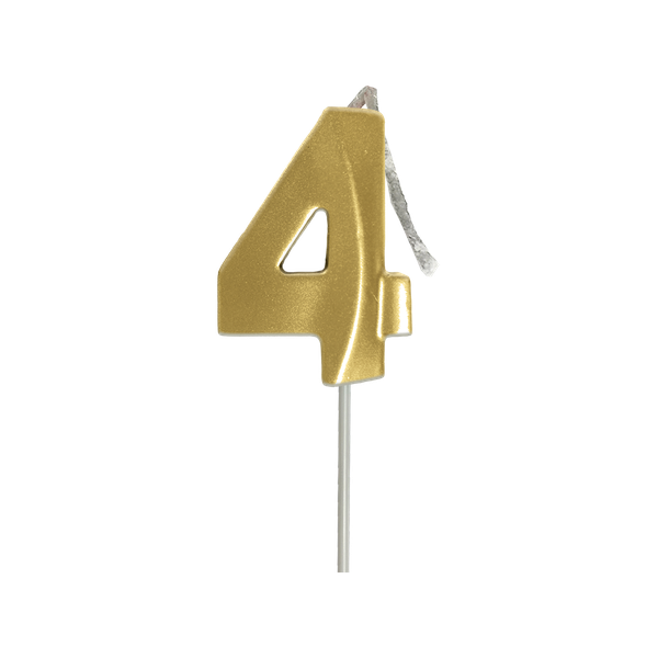 VELA MINI SLIM METALLIC OURO Nº4 UN FESTCOLOR
