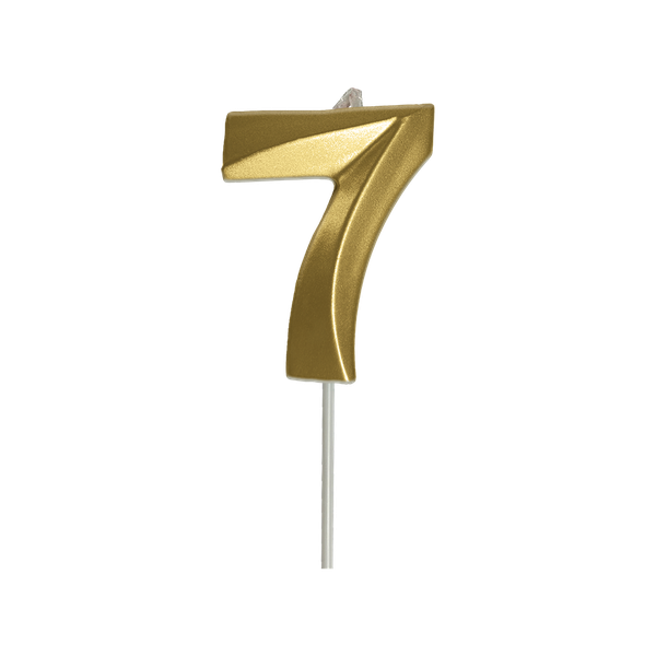 VELA MINI SLIM METALLIC OURO Nº7 UN FESTCOLOR