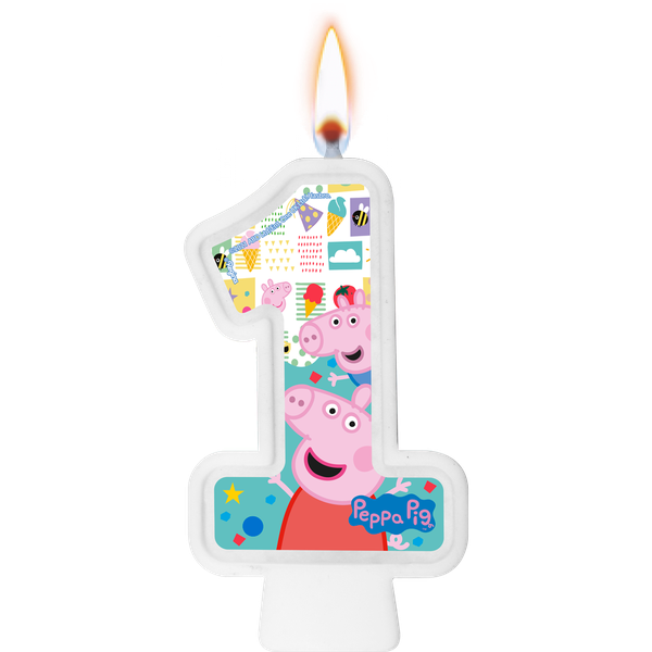 VELA NUMERAL Nº1 PEPPA PIG UN REGINA