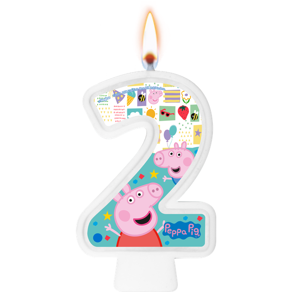 VELA NUMERAL Nº2 PEPPA PIG UN REGINA